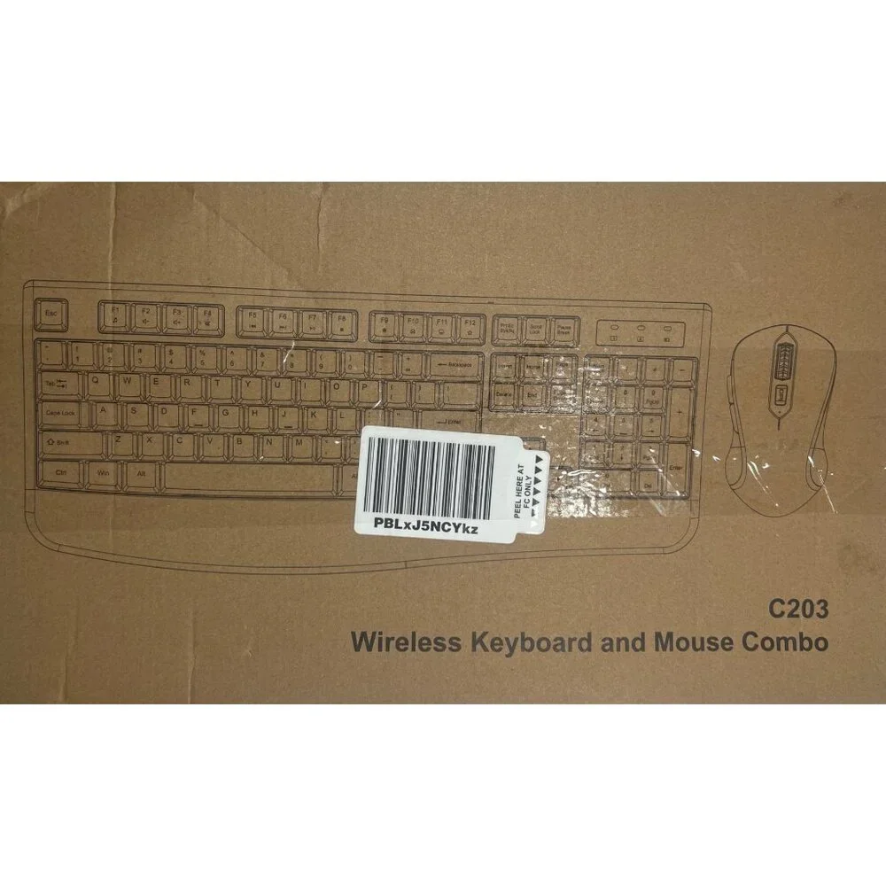 Wireless Keyboard & Mouse Combo C203 Grey